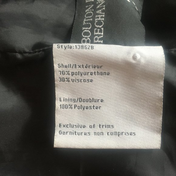 Levi's Mens Faux Leather Jacket Coat Black Bomber Trucker Biker Size XL 13862B - Picture 13 of 13